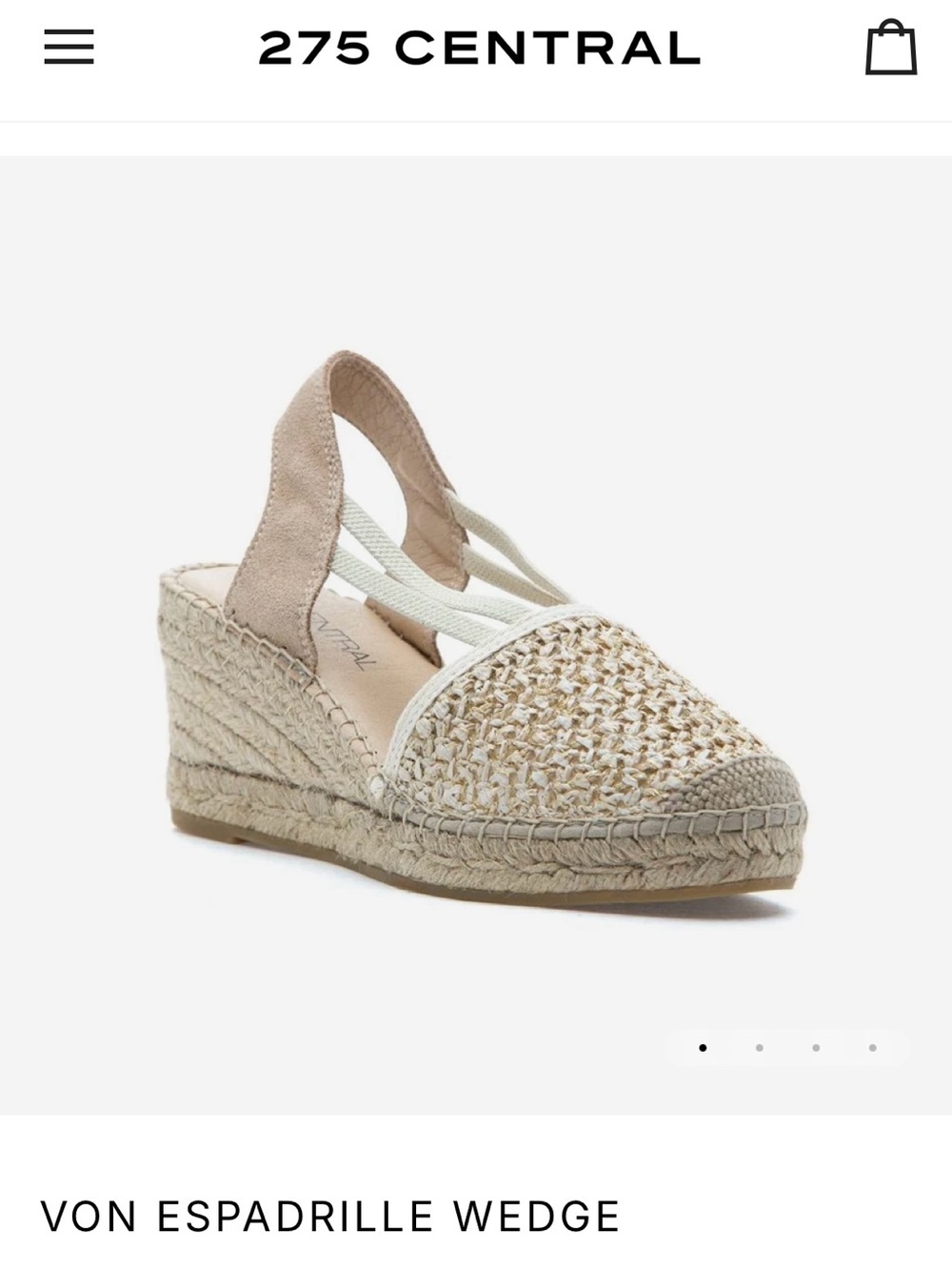 Von Espadrille Wedge Slingback in Beige